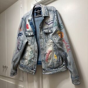 Switch Remarkable graffiti denim jacket - as is - size XL